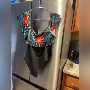 Floral Black Women's Top